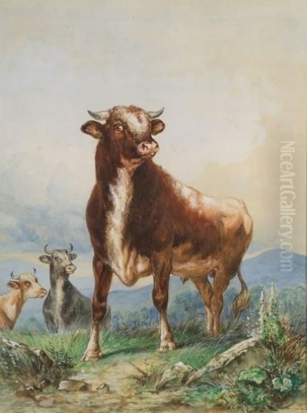 Cattle In A Landscape - view 1