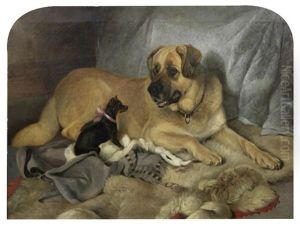 A Mastiff And A Manchester by John Sargent Noble