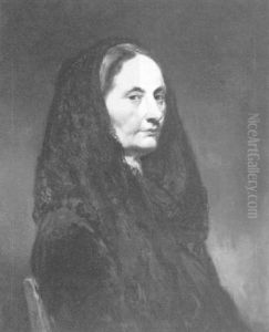 Portrait Of A Lady In Black by Thomas Satterwhite Noble