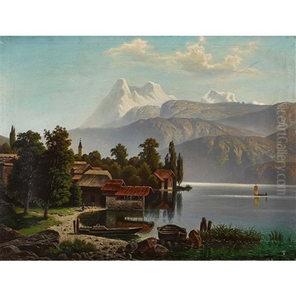 Hilterfingen Mit Blick Auf Eiger, Monch Und Jungfrau - view 1