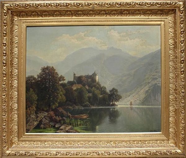 Schloss An Einem Gebirgssee In Osterreich - view 1