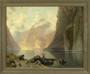 Fischer Am Konigssee Mit Blick Auf Schonau Fischer Am Konigssee Mit Blick Auf Schonau