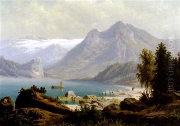 Seelandschaft Mit Gebirgsmassiv - view 1