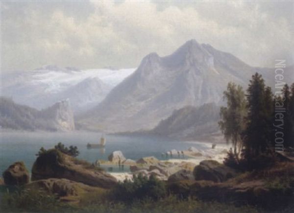Gebirgssee Mit Alpenpanorama - view 1