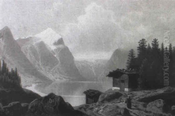 Sp,tsommerliche Alpenlandschaft Mit Alm - view 1