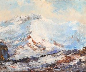 Le Mont Blanc Vu Du Mont Joly (mont D'arbois) by Paul Ange Nocquet