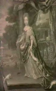 Portrait Presume D'une Fille De Louis Xiv by Jean Charles Nocret the Younger