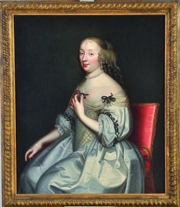 Jeune Femme En Robe Blanche by Jean Nocret