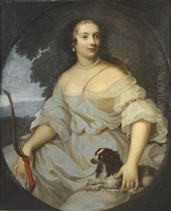 Portrait De Femme En Diane Chasseresse by Jean Nocret
