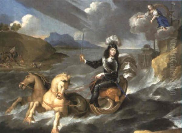An Allegory Of King Louis Xiv In Armour By The Personification Of France - view 1