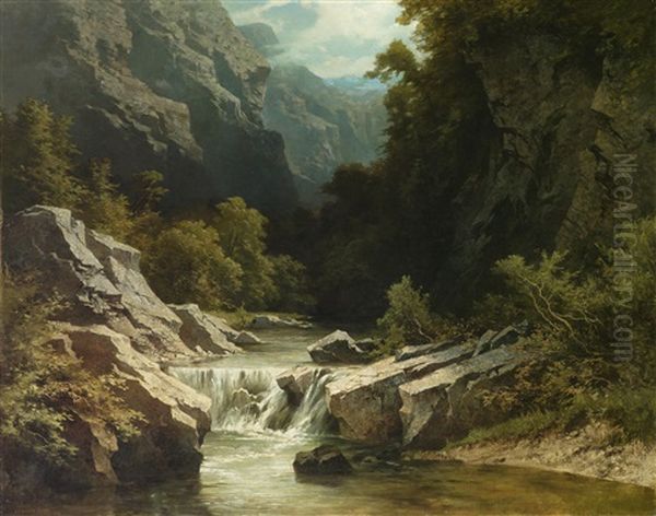 Landschaft Mit Wasserfall - view 1