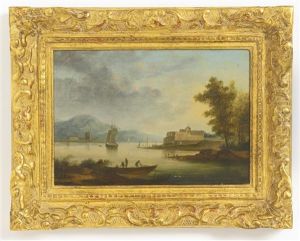 River Landscapes With Fortresses (pair) by Noel, Alexandre Jean