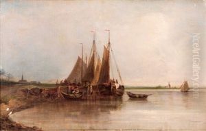 Navegando Por El Canal by Jules Achille Noel