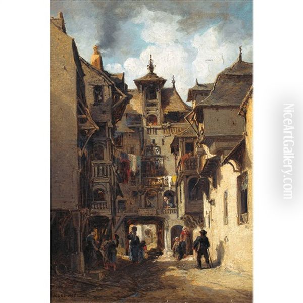 Nordfranzosische Altstadtpartie - view 1