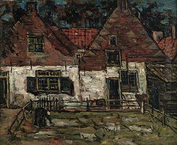Old Houses With Bleaching Field - view 1