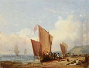 Retour De Peche Peche Au Coquillage (set Of 2) by Jules Achille Noel