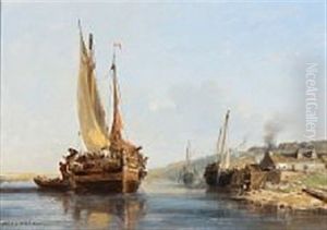 Bateau De Peche by Jules Achille Noel
