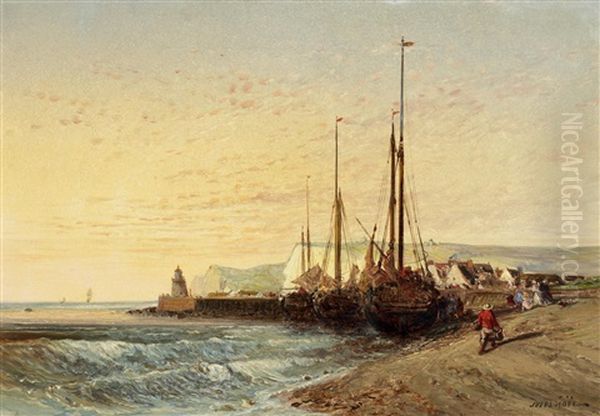 Fischerboote Am Strand (kreidefelsen Von Dover) - view 1