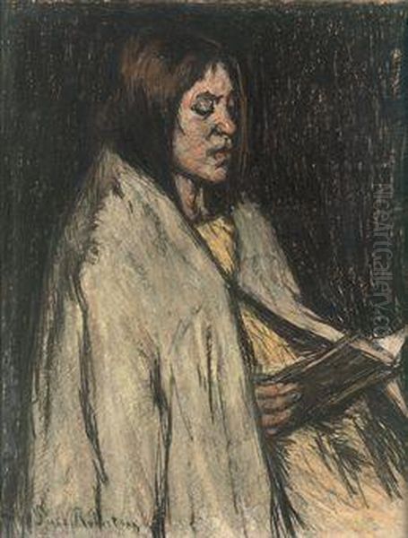 Ernstige Lectuur: A Girl Reading A Book - view 1