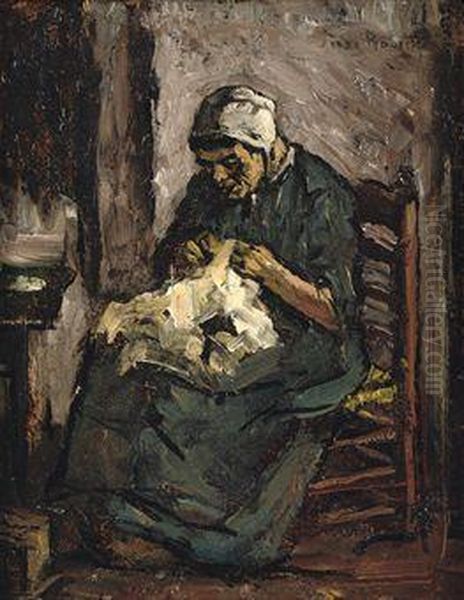 Naaiend Vrouwtje: Sewing - view 1