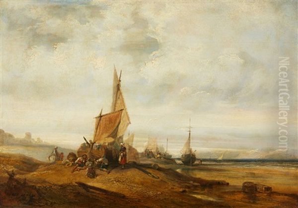 A Coastal Landscape With Sailing Boats And Fi - view 1