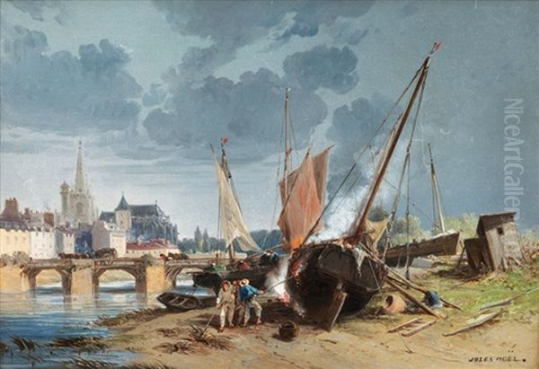 Ship Yard Near A Breton Town - view 1