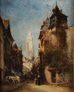 Ruelle Dans Un Village by Jules Achille Noel