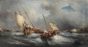 Battling The Elements by Jules Achille Noel