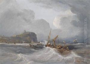 Sturmische See by Jules Achille Noel