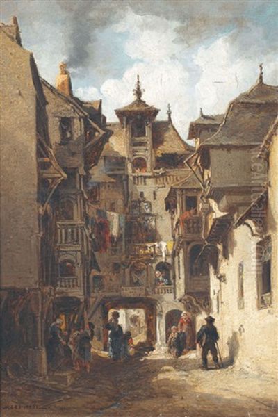 Nordfranzosische Altstadtpartie - view 1