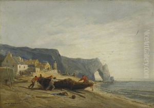 Fischer An Bretonischer Kuste by Jules Achille Noel