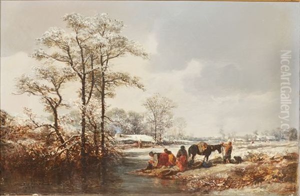 Lavandieres En Hiver - view 1