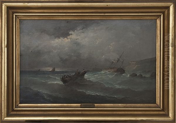 Shipwreck At The Rocky Coast (bretagne?) - view 1