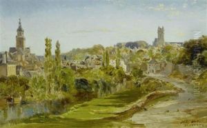 Dorf In Der Bretagne by Jules Achille Noel