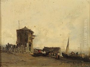 Bateaux A Maree Basse Et La Tour De Guet