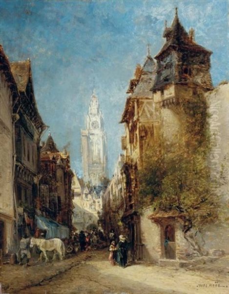 A French Market Town - view 1