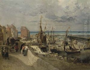 Vue Du Port Et De La Jetee Du Treport