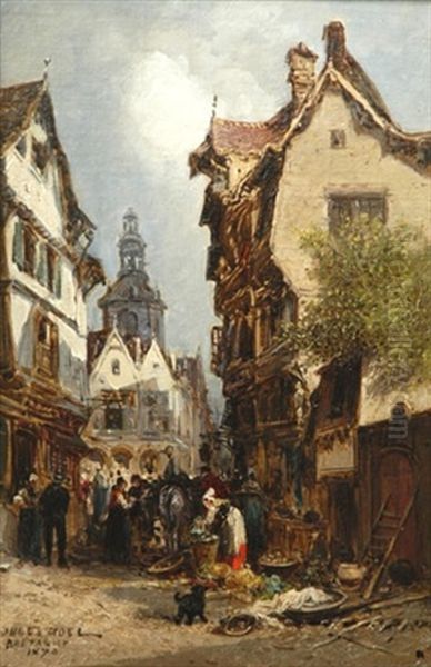 La Marchande De Legumes, Ruelle Animee Bretagne - view 1