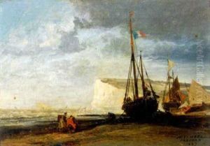 Bateaux Echoues Sur La Plage Du Treport