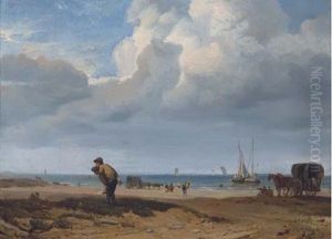 The Beach At Trouville The Beach At Trouville