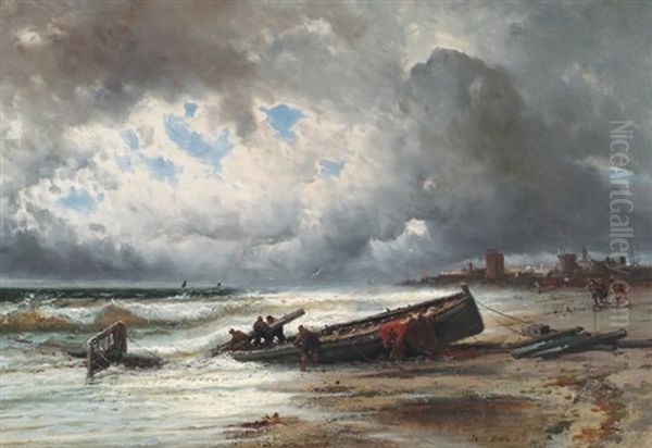 L'arrivee Des Bateaux Sur La Plage - view 1