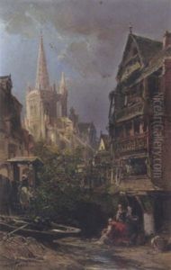 Scene De Rue A Morlaix Scene De Rue A Morlaix