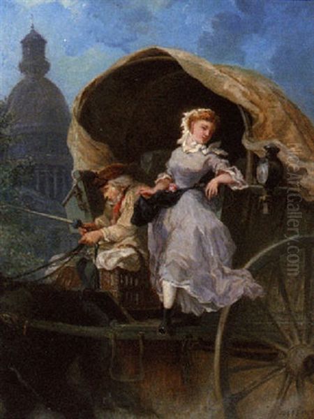 A Lady Leaving Her Carriage - view 1
