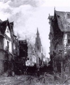 Vieille Rue A Rouen by Jules Achille Noel