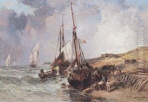 Entladen Der Fischerboote Entladen Der Fischerboote
