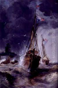 L'entree Au Port Par Grosse Mer