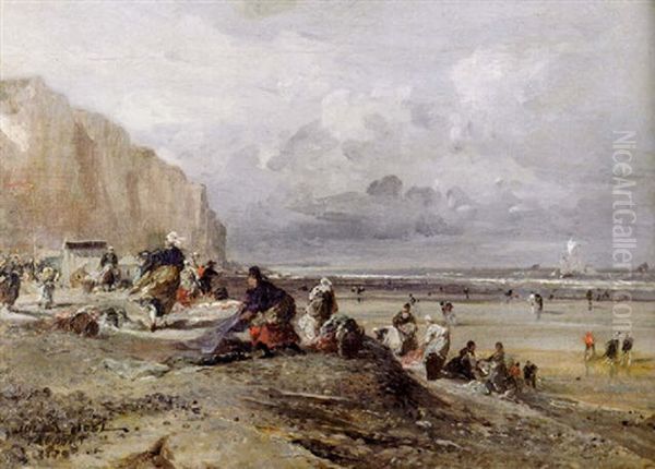 Scene De Plage Au Treport - view 1