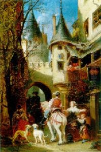 Entree D'une Cite Medievale by Jules Achille Noel