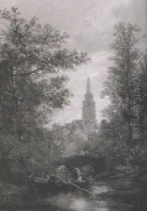 Paysage Au Bord D'une Riviere by Jules Achille Noel