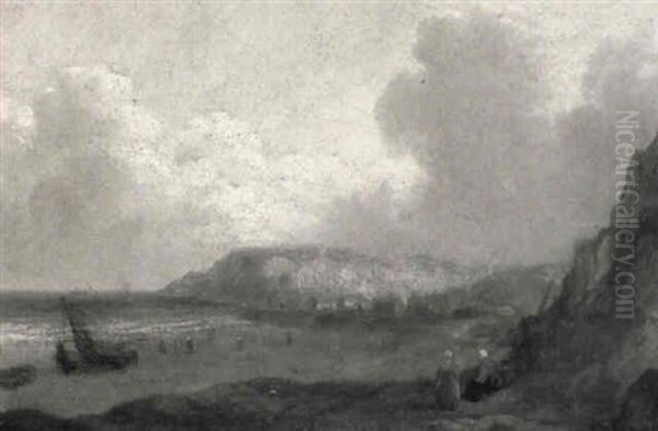 Bretonische Kuste Unter Aufziehenden Wolken - view 1